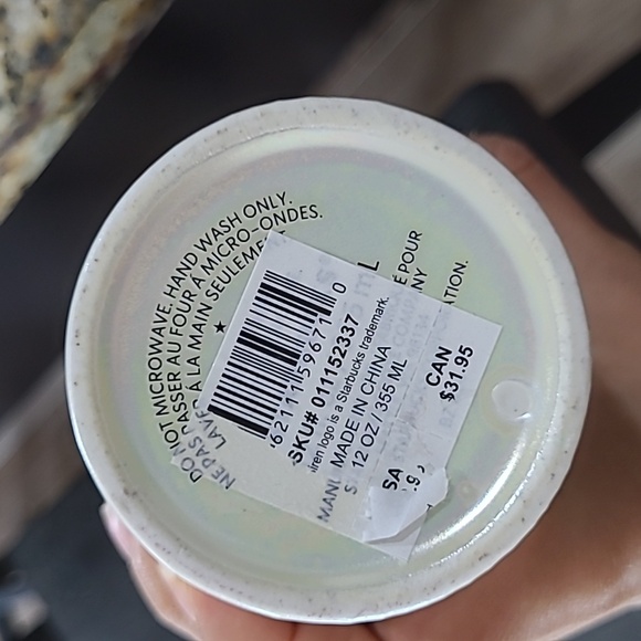 New Starbucks 2024 Summer Pearlescent Wave Luster Ceramic Travel Mug 12 Oz - Picture 7 of 7